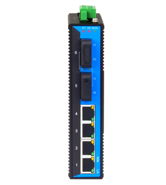 IES406-2F Switch công nghiệp 4 cổng Ethernet 100M + 2 cổng quang 100M