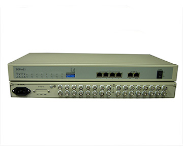 Bộ chuyển đổi Ethernet 16E1 sang 4 với Quản lý VLAN và GUI